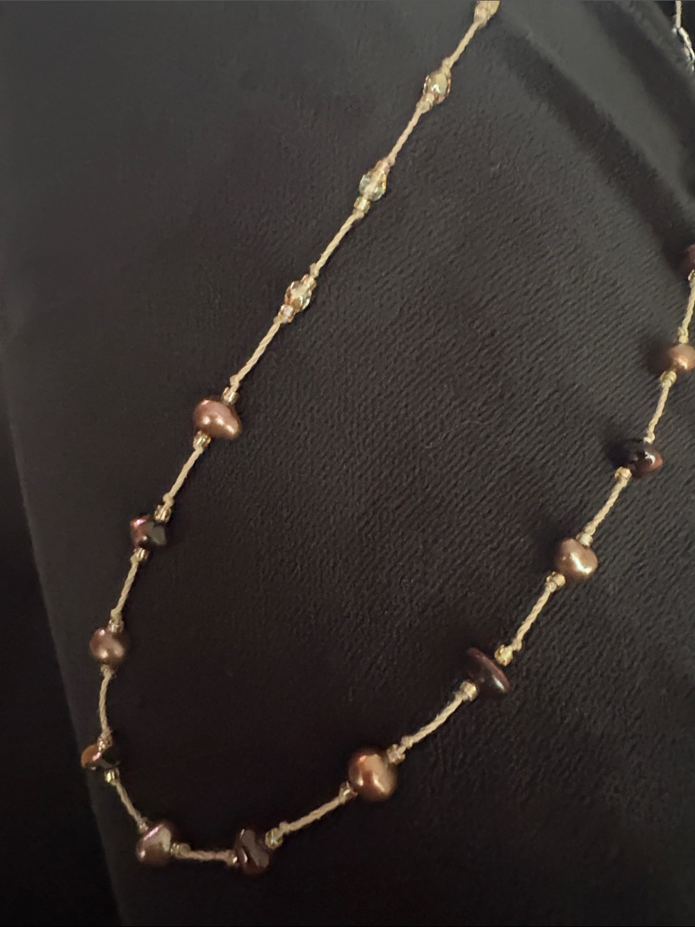 , 925 sterling silver "Fiery Eye" necklace, pearls